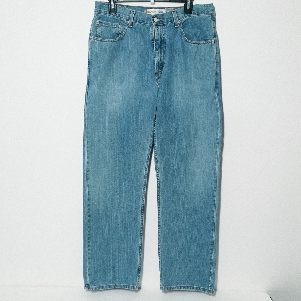Levi's 559 Relaxed Straight Jeans Mens 100% Cotton W34 L32 Light Wash Blue
